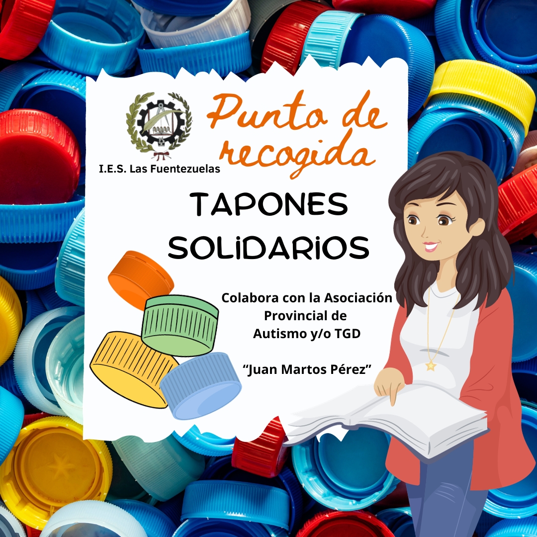 #SOLIDARIDAD | 🆙 ¿Sabías que nuestro centro actúa como PUNTO DE RECOGIDA DE TAPONES SOLIDARIOS?

👉 Colaboramos con la Asociación Provincial de Autismo y/o TGD “Juan Martos Pérez”

⭐️¡Desde estas líneas animamos a todo el alumnado y profesorado a colaborar!

#Jaén #Educación