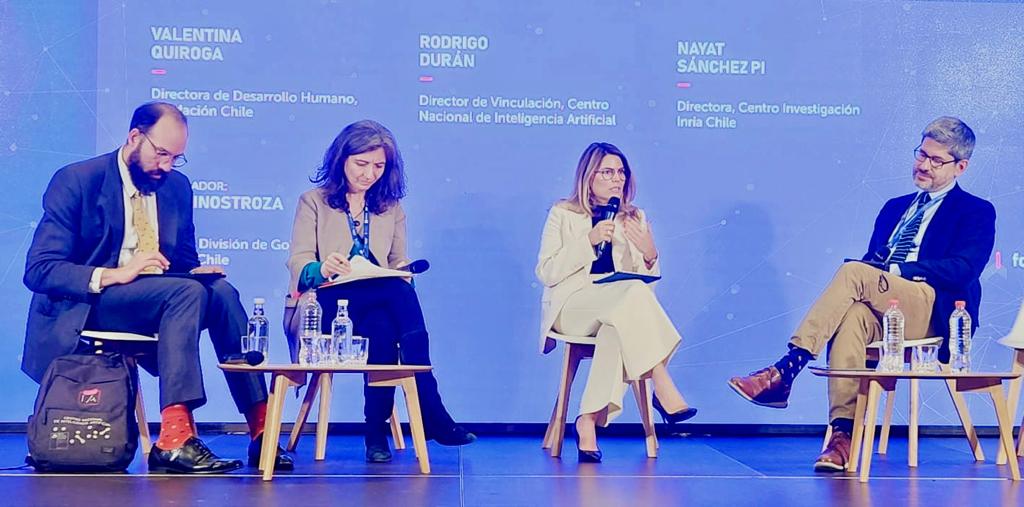 📣#Ahora, La CEO de <a href="/inria_chile/">Inria Chile</a>, <a href="/nayatsanchezpi/">Nayat Sanchez-Pi</a>, participa del primer Foro sobre la Ética de la Inteligencia Artificial de América Latina y el Caribe, donde se abordan las oportunidades y los desafíos del presente y futuro del uso de la #IA🧠.