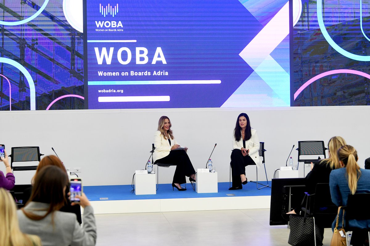 WOBAdria's tweet photo. Women on Boards konferenciju "Uspešne žene za uspešan region" u @Privrednakomora, završili smo predstavljanjem programa neprofitnog #WOBA udruženja. Predsednica WOBA, @BB_Braithwaite, i naša programska direktorka, @nevenadicic, predstavile su buduće regionalne aktivnosti. https://t.co/zCEbY4sS66