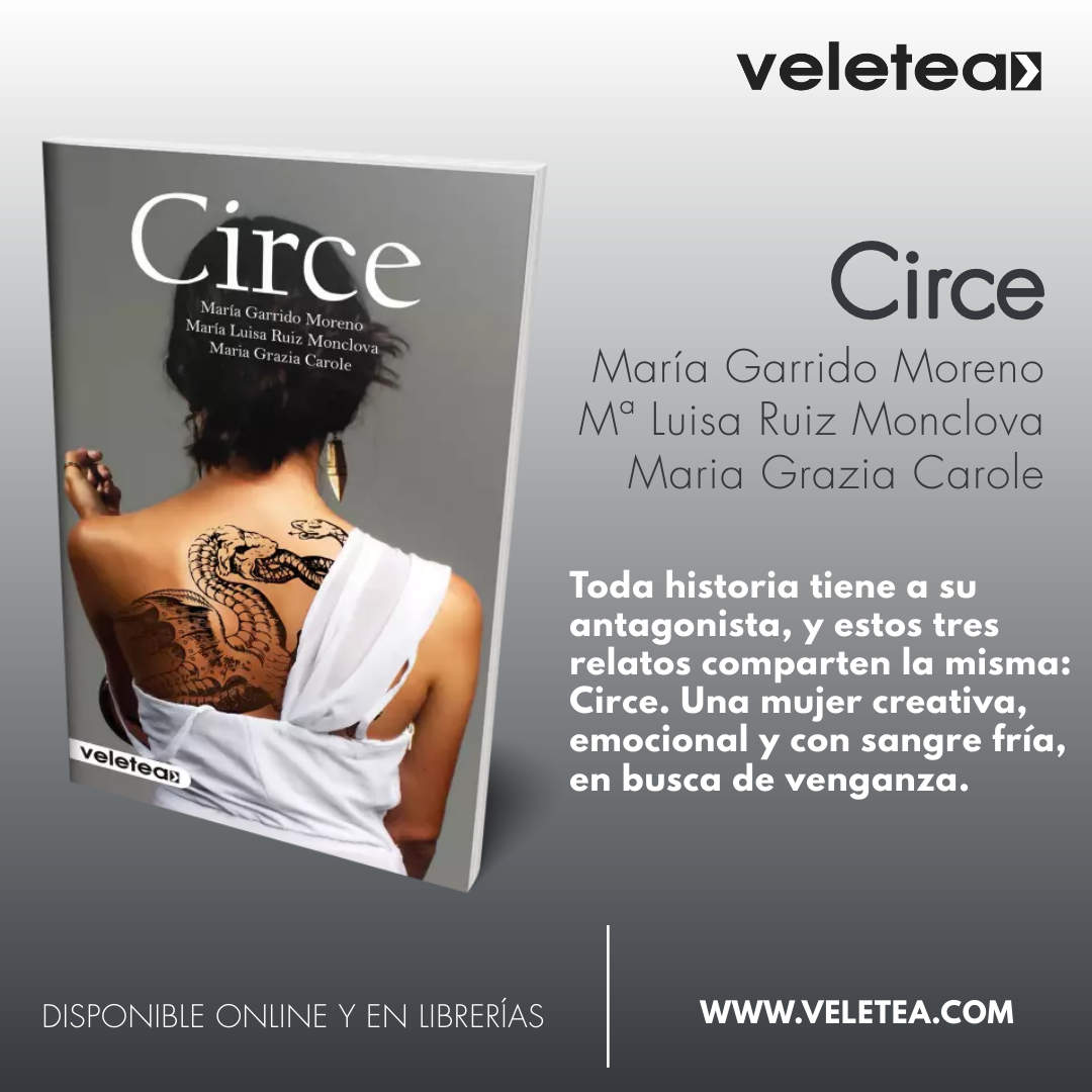 EVeletea's tweet photo. El 30 lanzamos "Circe", una antología de relatos que editamos junto a la Escuela de Escritura de Sevilla @escriturasev, como proyecto final del curso de escritura creativa.
Tres relatos que comparten a una misma antagonista: Circe. Y el sábado la presentaremos en el @enessevilla https://t.co/psDWUXY99y
