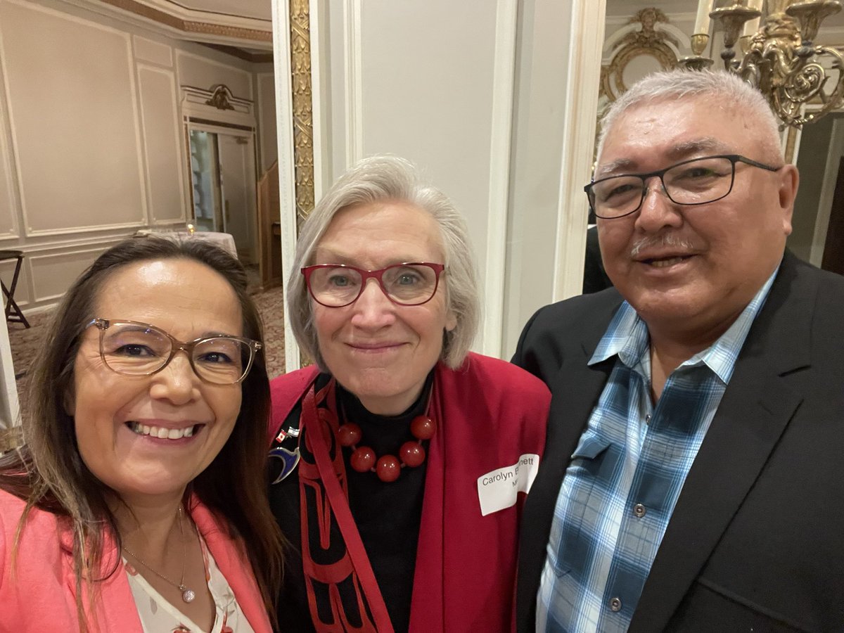 So great to see LaRonge FN Chief Tammy Cook Searson as a new Board member of Cameco … at the reception with other Chiefs from Saskatchewan..