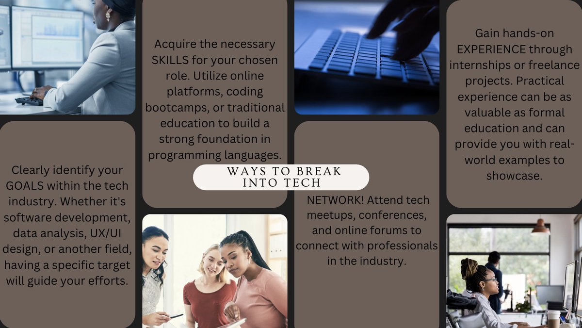 WomanBuild's tweet photo. #WomenTechTuesdays shares recommendations on how to get into tech! Let's go TECH LADIES!! https://t.co/aDaZJMec4O