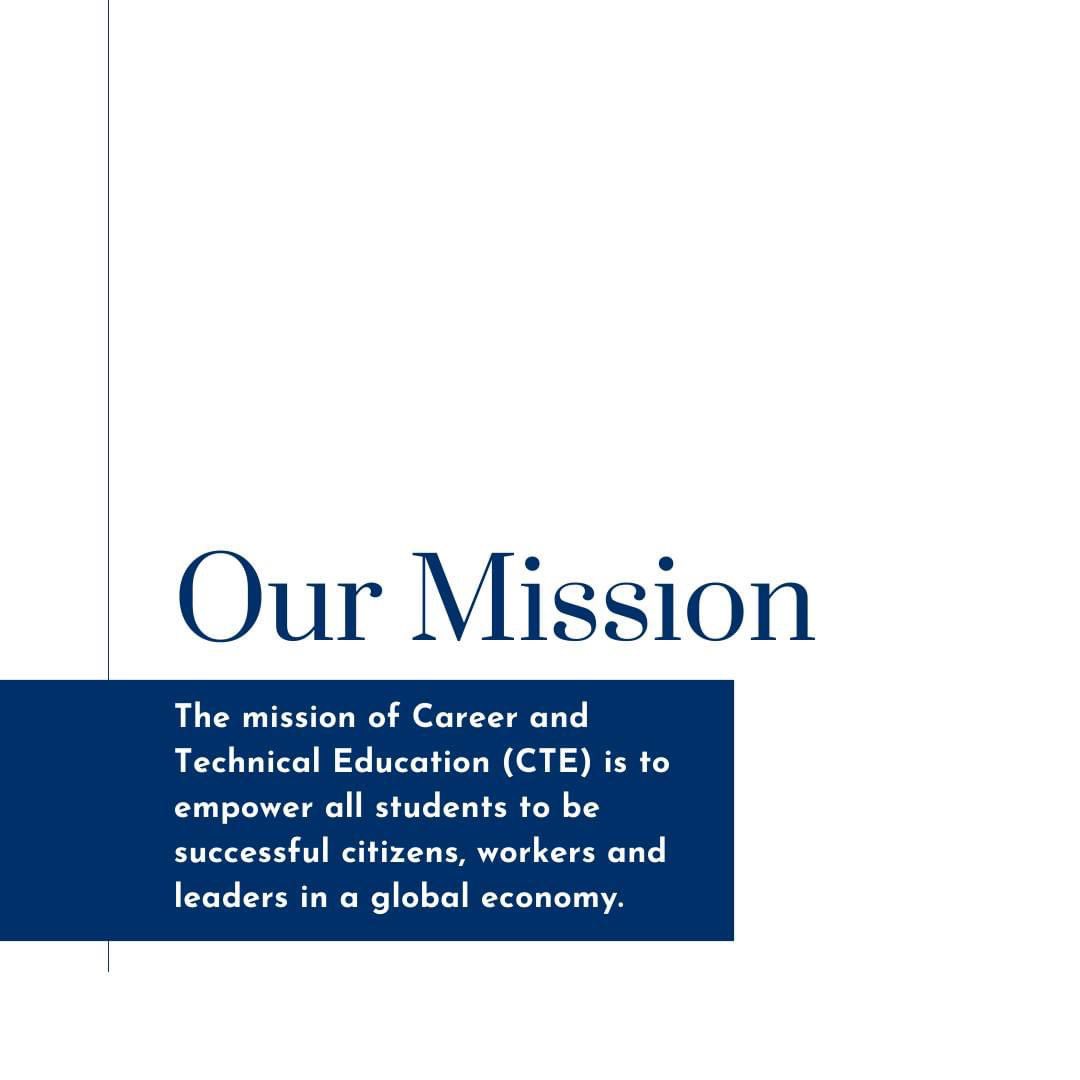 The mission of Career and Technical Education (#CTE) is to empower all students to be successful citizens, workers and leaders in a global economy. #CTEforNC