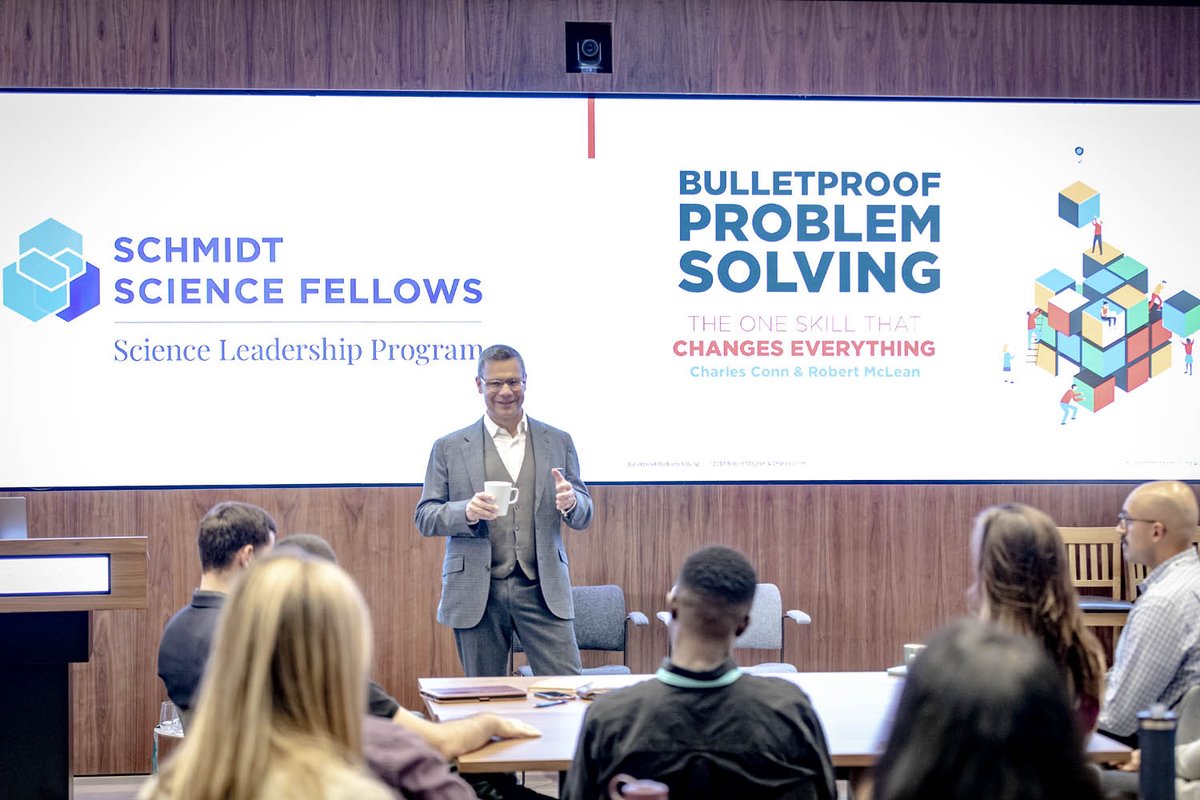 Schmidt Science Fellows (@schmidtfellows) on Twitter photo Incredibly privileged to have leader, investor, and best-selling author (and former <a href="/rhodes_trust/">Rhodes Trust</a> CEO) Charles Conn speak at our Science Leadership Program.He unpacked the skill and value of problem solving and worked through the structured approach that can speed up the process. Incredibly privileged to have leader, investor, and best-selling author (and former <a href="/rhodes_trust/">Rhodes Trust</a> CEO) Charles Conn speak at our Science Leadership Program.He unpacked the skill and value of problem solving and worked through the structured approach that can speed up the process.