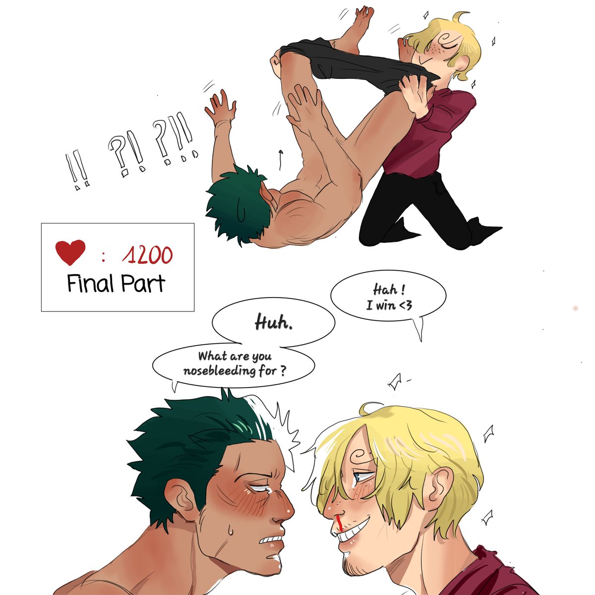 What could he possibly be nose-bleeding for, I wonder