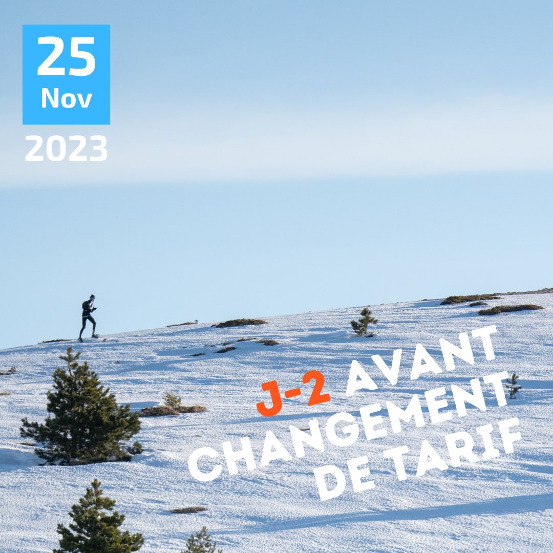 TraildeProvence's tweet photo. Tic, tac ! Tic, tac !
Il ne te reste plus que deux jours avant le changement de tarif pour toute inscription au THP winter, après il sera trop tard...

Dernière manche du Challenge des Trails de Provence !
25 novembre 2023 - Fais ta trace !
Inscription : https://t.co/wrGYR0ScXl https://t.co/2RvdxIbA2w