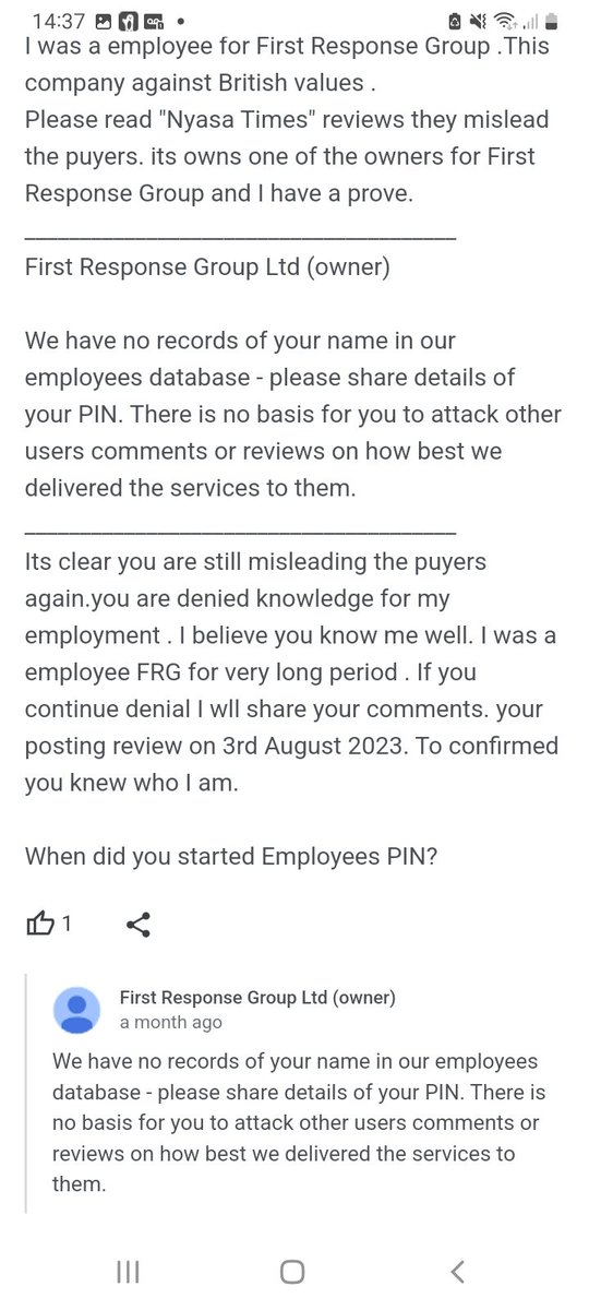 This business  mislead the puyers <a href="/FRG_SECURITY/">First Response Group</a> 

Cc <a href="/SIAuk/">Security Industry Authority</a> <a href="/NSI_Approved/">National Security Inspectorate (NSI)</a> <a href="/HS2ltd/">HS2 Ltd</a> <a href="/Crossrail_Jobs/">Crossrail Careers</a> <a href="/networkrail/">Network Rail</a> <a href="/wembleystadium/">Wembley Stadium</a> <a href="/AXA/">AXA</a> <a href="/AXA_Partners/">AXA Partners</a> <a href="/SkanskaUKplc/">Skanska UK</a> <a href="/SecurityXAwards/">SecurityExAwards</a> <a href="/securitymag/">SECURITY Magazine</a> <a href="/RailBAMNuttall/">Georgina Palmer BAM </a> <a href="/kiergroup/">Kier Group</a> <a href="/bamukandireland/">BAM UK & Ireland</a> <a href="/gallifordtry/">Galliford Try</a> <a href="/G4S/">G4S</a> <a href="/securitas/">securitas</a> <a href="/WatesGroup/">Wates Group</a>