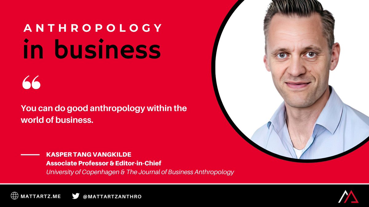 The latest episode of <a href="/anthro_business/">Anthropology in Business</a> with Kasper Tang Vangkilde discusses the evolution of business anthropology and his work as editor-in-chief of the Journal of Business Anthropology.  

mattartz.me/kasper-tang-va…

#BusinessAnthropology #Anthropology