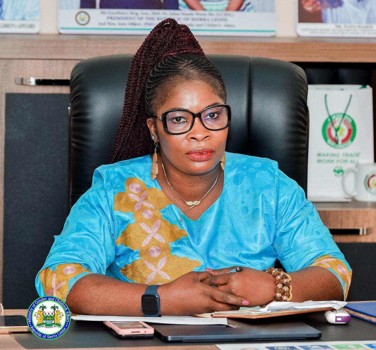 mogca_S_L's tweet photo. Today, during a courtesy visit to Min.@IsataMahoi, @WorldBank recommits to empowering women and girls through support for gender mainstreaming projects. Empowering women and girls remains our top priority! #GenderEquality #Empowerment #WorldBankSupport https://t.co/Cm13tyDixx