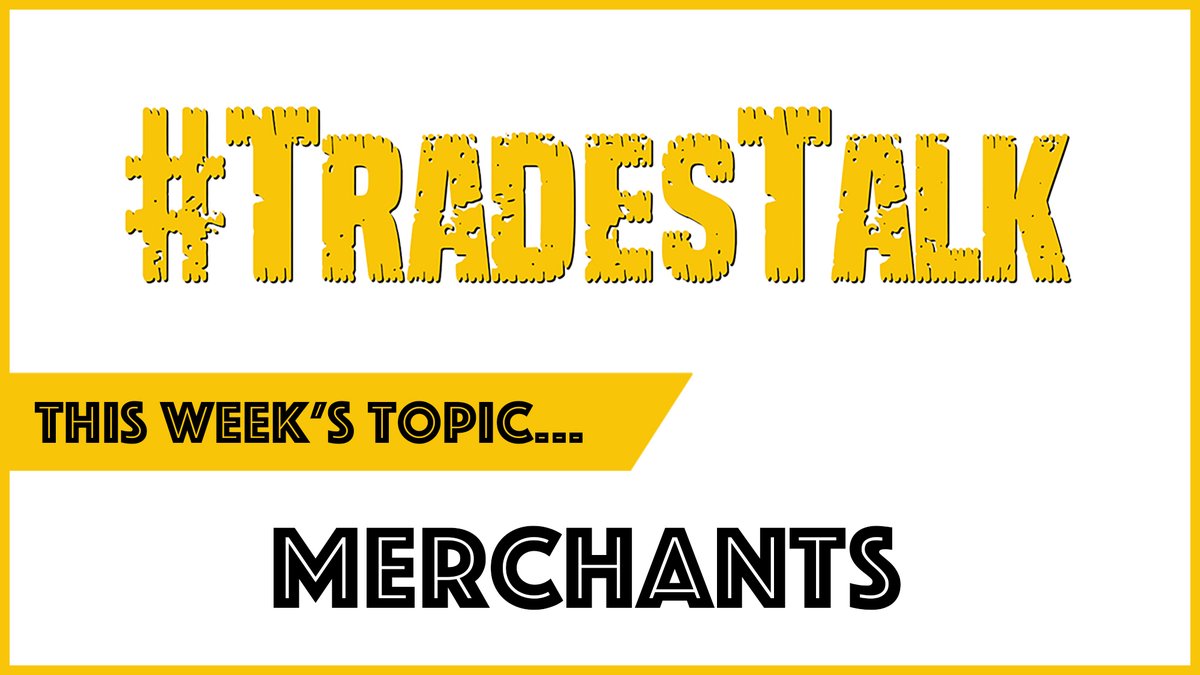 Tonight's #TradesTalk is all about MERCHANTS! 🛒

Tune in from 8pm – one lucky participant will win a #TradesTalk bobble hat