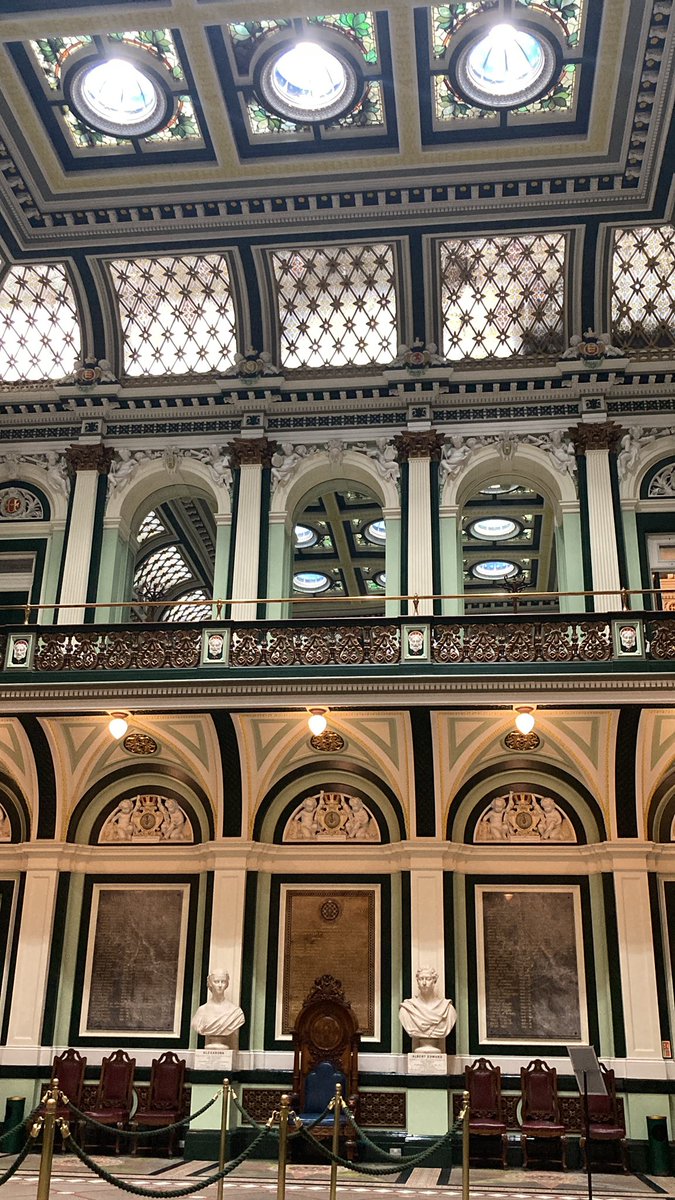 mazeplanning's tweet photo. Planning committee day, allows a few minutes quiet preparation in @Calderdale beautiful Grade II* Victorian Halifax town hall. https://t.co/dQT2Wu7Wtc