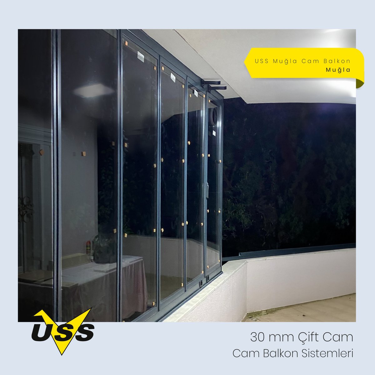 30 mm çift cam özellikli USS Cam Balkon Sistemleri ile balkonunuz kışa hazır!

Ücretsiz keşif ve bayilik için bizimle iletişime geçin.
🌐 uss.com.tr
☎ 0212 861 22 22
#usscambalkon #cambalkon #sürmecambalkon #balkon #balkonürünleri #kışbahçesi #çiftcam