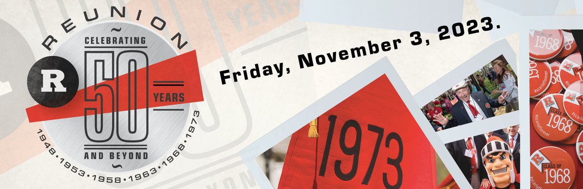 Rutgers Alumni (@rutgersalumni) on Twitter photo REMINDER - You're invited next week! Reunite at <a href="/RutgersU/">Rutgers University</a> to celebrate your Alumni Reunion on Nov. 3, to honor the 50th anniversary Class of 1973 and the classes of 1948, 1953, 1958, 1963, and 1968. See what's planned & register today! #ScarletForever bit.ly/44XPYUE REMINDER - You're invited next week! Reunite at <a href="/RutgersU/">Rutgers University</a> to celebrate your Alumni Reunion on Nov. 3, to honor the 50th anniversary Class of 1973 and the classes of 1948, 1953, 1958, 1963, and 1968. See what's planned & register today! #ScarletForever bit.ly/44XPYUE