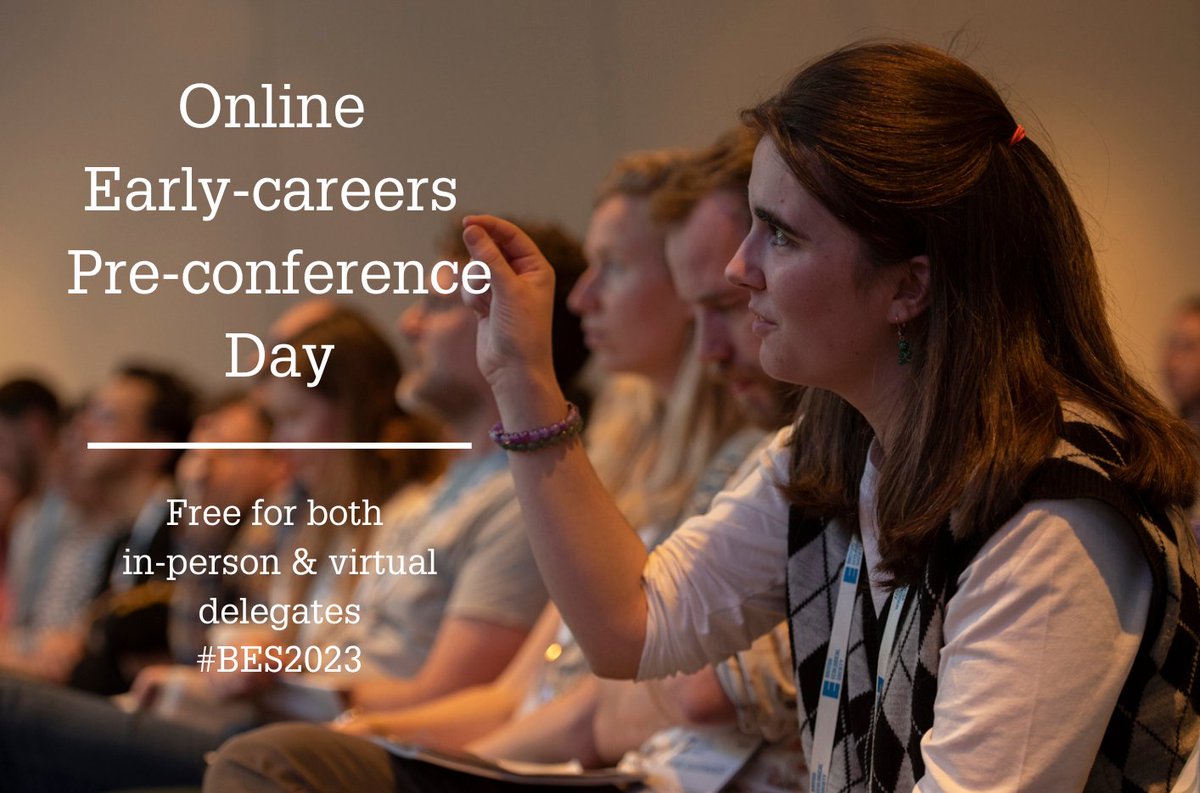 Want to get some grant application & publishing tips OR thinking about careers outside of academia? Find out by... Joining our online early-careers pre-conference day at #BES2023, free for both in-person & virtual delegates! Register by 13 November!🎟️👇 britishecologicalsociety.org/events/bes-ann…