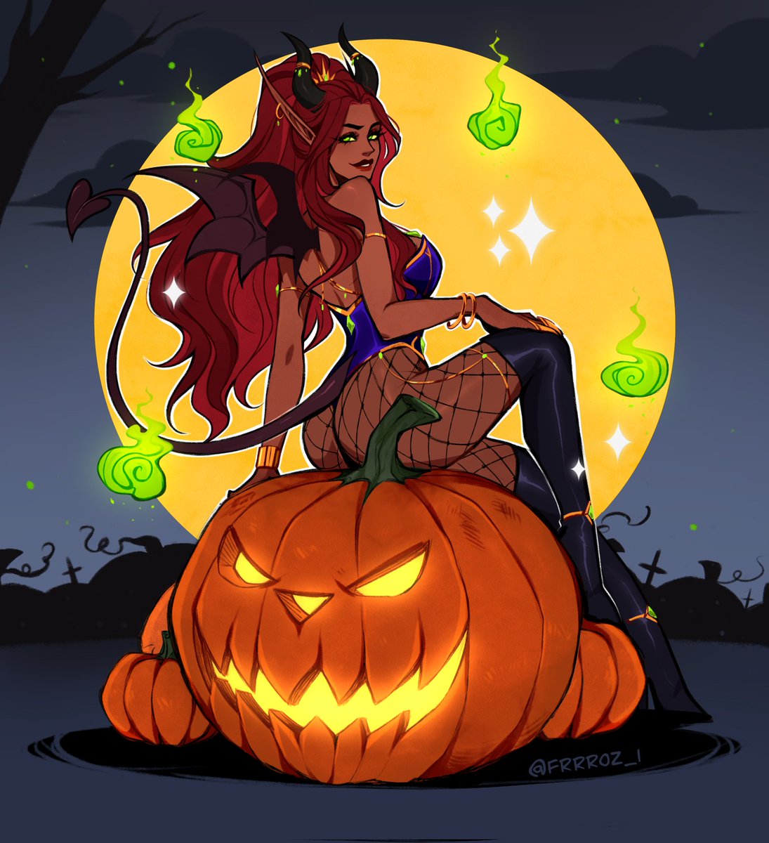 Vanddoria Bloodsworn 😈✨️ looking like an absolute devilish cutie this Hallows Eve thanks to <a href="/frrroz_i/">Fro 🌼is busy working ✨</a>
