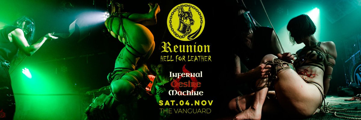 Sydney! @IDesireMachine will be casting spells and raising hell at Reunion, HELL FOR LEATHER edition. Be at the Vanguard on Sat 04 Nov to bear witness. moshtix.com.au/v2/event/reuni…