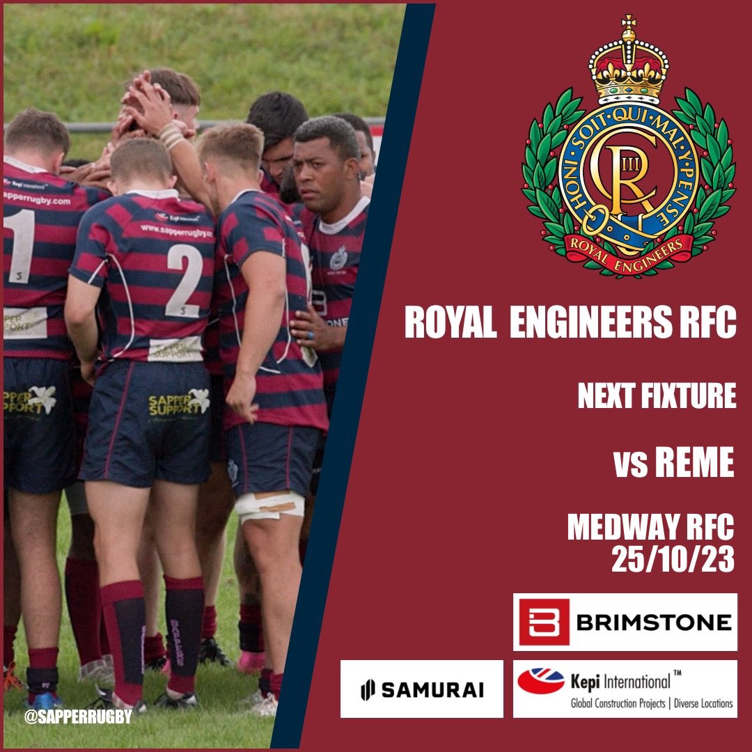 sapperrugby (@sapperrugby) on Twitter photo The Sappers return to action tomorrow hosting <a href="/REME_Rugby/">REME Rugby πΉπ©ππππΉπ©</a> at <a href="/MedwayRFC/">Medway RFC</a> in R2 of the <a href="/armyrugbyunion/">Army Rugby Union</a> Corps Championship. We look forward to another good contest! Masters KO 1100 - Senior XV 1400. #sapperstrong #sappers The Sappers return to action tomorrow hosting <a href="/REME_Rugby/">REME Rugby πΉπ©ππππΉπ©</a> at <a href="/MedwayRFC/">Medway RFC</a> in R2 of the <a href="/armyrugbyunion/">Army Rugby Union</a> Corps Championship. We look forward to another good contest! Masters KO 1100 - Senior XV 1400. #sapperstrong #sappers