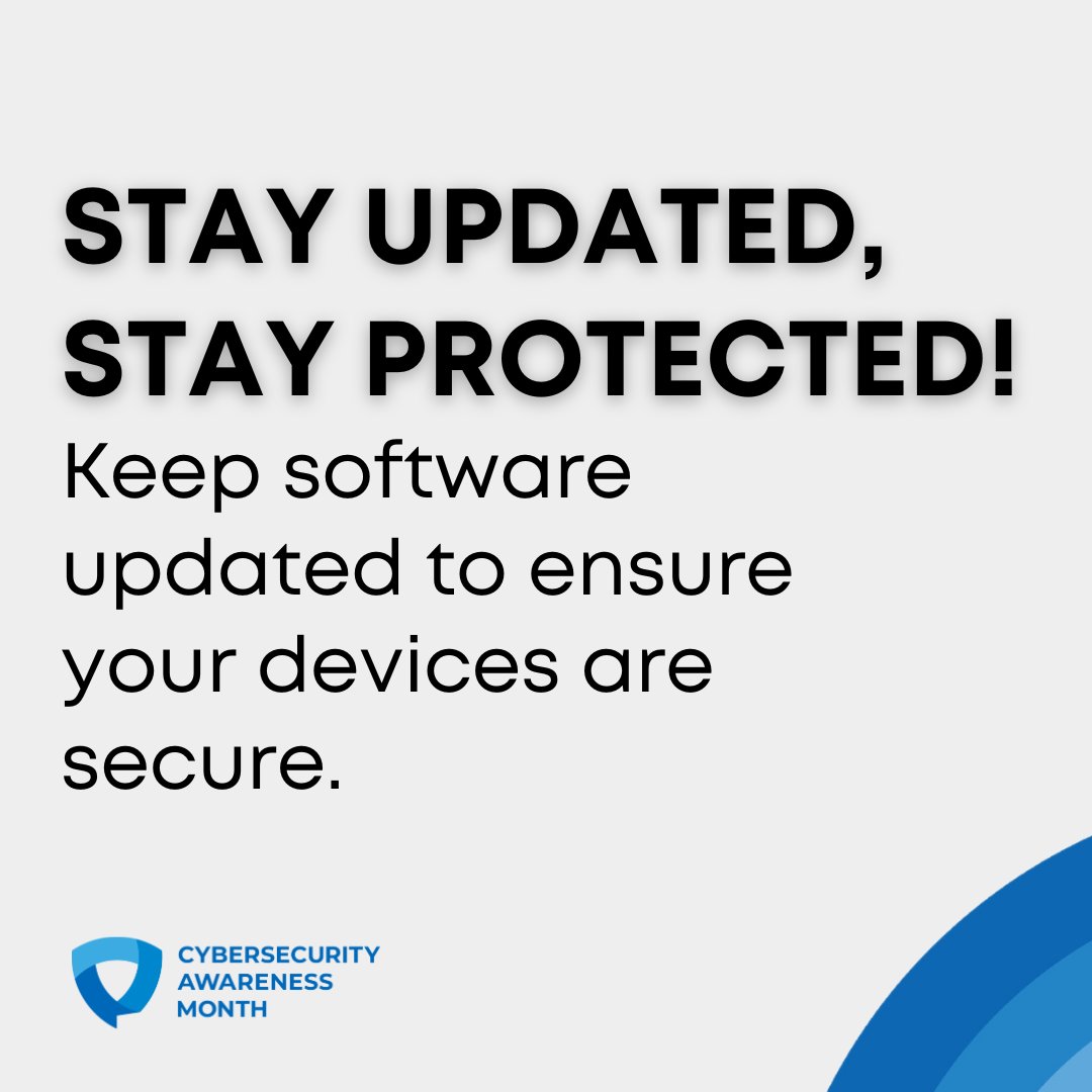 IndySoftCorp's tweet image. Security updates are essential because they prevent hackers and malware from exploiting vulnerable software.  Stay protected by enabling automatic updates! 

#CyberSecurityAwarenessMonth #softwareupdate #automaticupdates #cybersafety #CybersecurityAwareness #camchampion