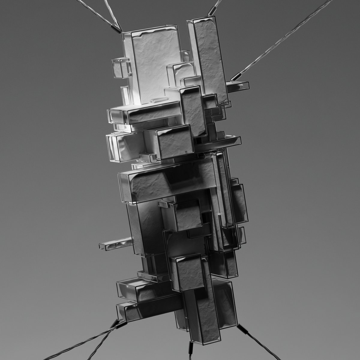 Recent patreon collab with <a href="/MSchwugier/">Max Schwugier</a> - fluid brutalism. Out on my and maxs patreon!  
#redshift #houdini #sculpture #lookdev #brutalism