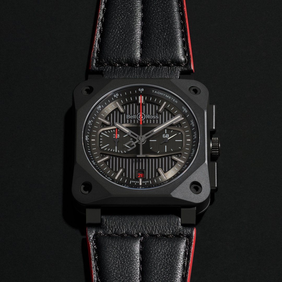 BellRossWatches's tweet photo. Introducing the new BR 03-94 Blacktrack chronograph, a limited-edition timepiece co-created by Bell &amp; Ross and French designer Sacha Lakic, inspired by the Blacktrack BT-06 motorbike co-imagined by the two entities.

#bellross #timeinstruments #BR03 #BR0394 #BRExtremeMachines https://t.co/iIugmBLk2B