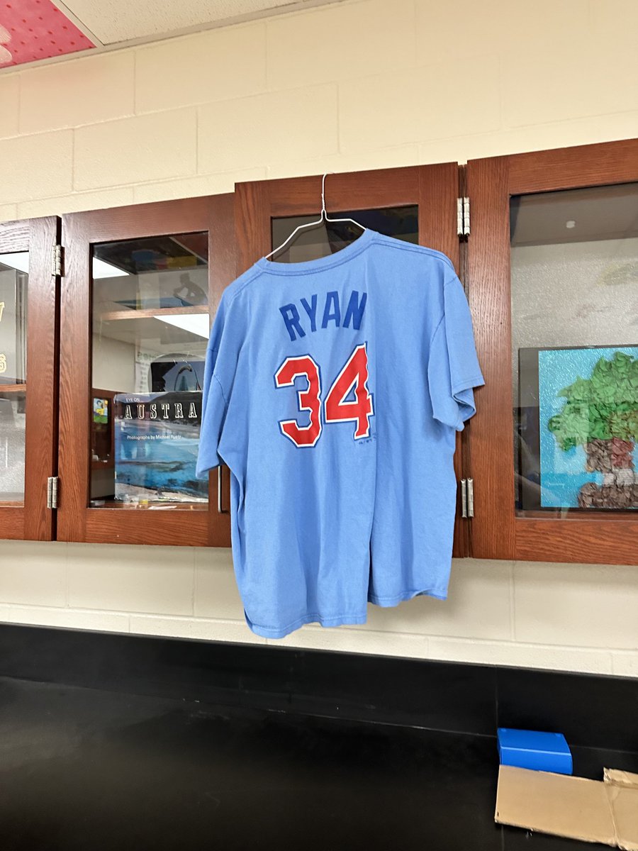 LisaNiemuth's tweet photo. I have certain boys who have been talking smack about the Rangers……. welcome to my classroom ⁦@CLHawkBaseball⁩ ⁦@AlexHigbyCLHS⁩ ⁦@CLHSPrincipal⁩ https://t.co/9W8V9ZfxvC
