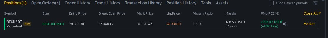 Left BlackSwan running and forgot about it... logged in to see traded news a few days ago w/ Grayscale Filing  new spot ETF... +$900 just living my life without realizing. Now to reinvest the profit for margin on 50-100x degen bet sniping actual ETF approval...  #BLACKSWAN $BSWAN