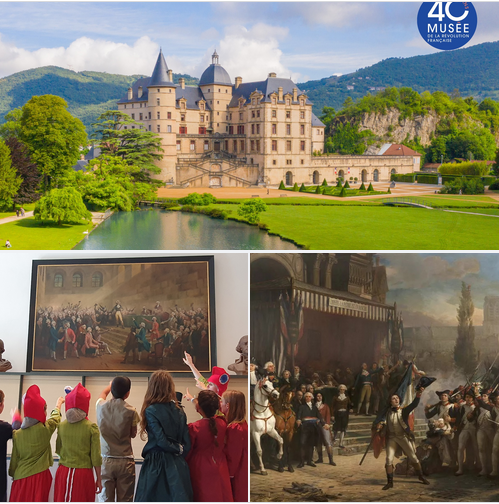 🏰 🇫🇷 Créé par le @Cdisere en 1983 dans le château de Vizille, le musée de la Révolution française fête ses 40 ans🎂
🧱 Construit entre 1611 et 1622, il est classé monument historique depuis 1862
😍L’occasion de venir le (re)découvrir cette année
A lire👉 tinyurl.com/2sce2tf6