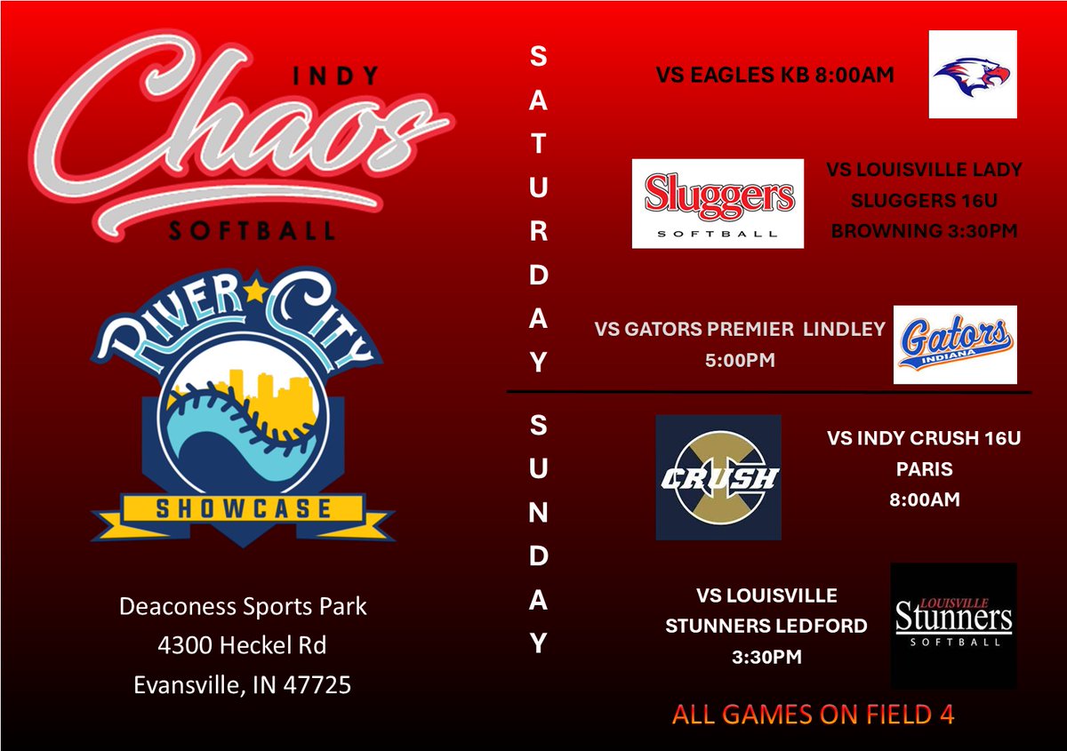 Chaos is hitting the road this weekend. Looking forward to playing some really great teams. All games will be on field 4. Lets bring it this weekend ladies. #bringingthechaos #indychaos