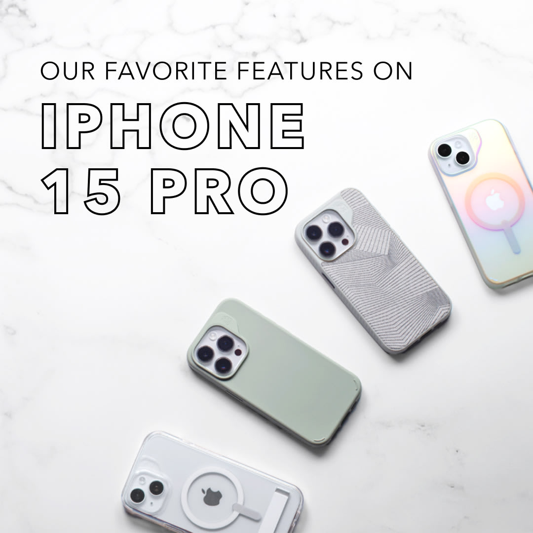 zaggrexburg's tweet photo. Geek out with us over our top iPhone 15 Pro features 🤓

◦ Dynamic Island alerts &amp; live activities
◦ Action button
◦ 48MP main camera with auto depth capture

What are your favorite iPhone 15 Pro features? Let us know in the comments!

#fyi #iphoneupdates #creativetech https://t.co/ViFniDKFST