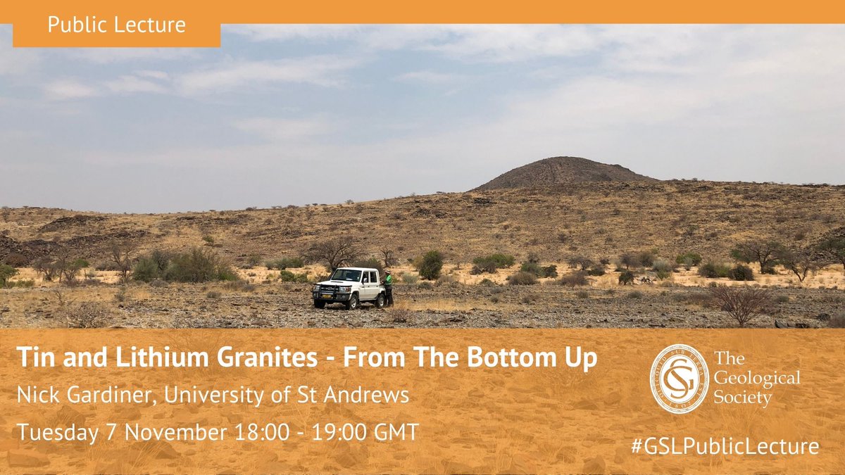 Join Nick Gardiner on 7 Nov 6-7pm as he discusses tin and lithium-bearing granites - both from a metal supply perspective, and how geochemical tools can help us increase our understanding of their formation.
Register today geolsoc.org.uk/11-Public-Lect…
#GSLLecture #EnergyTransition