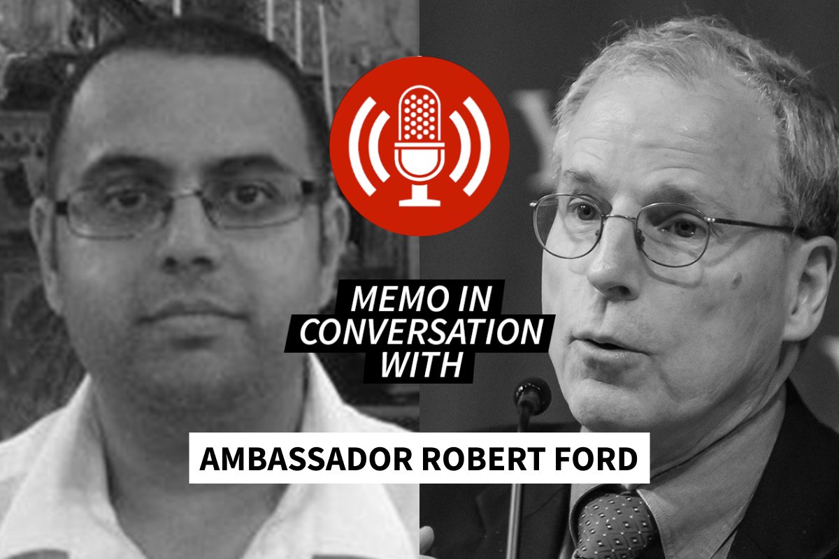 ***Today 4PM UK time*** 🎙Algeria, Iraq, Syria and US foreign policy: MEMO in Conversation with Ambassador Robert Ford Join us today, Wednesday, 25 October, at 4 PM UK time here: middleeastmonitor.com/category/memo-…