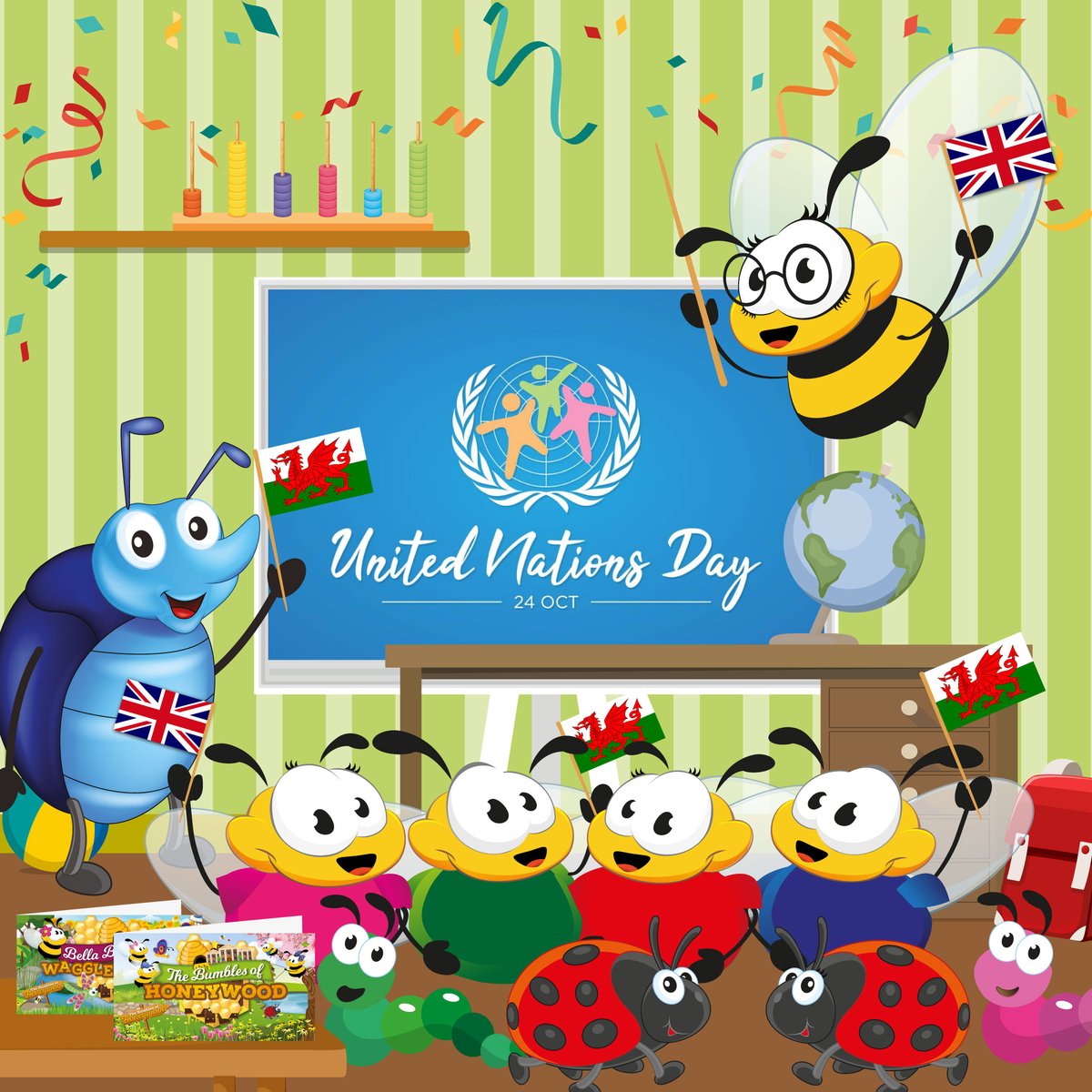 Today we recognise United Nations Day. The Bumbles of Honeywood Programme was developed to give #Children access to key #EnterpriseSkills to ensure that no one is left behind. #UNDay2023  #UnitedNationsDay #PrimaryEducation #Teachers
un.org/en/observances…