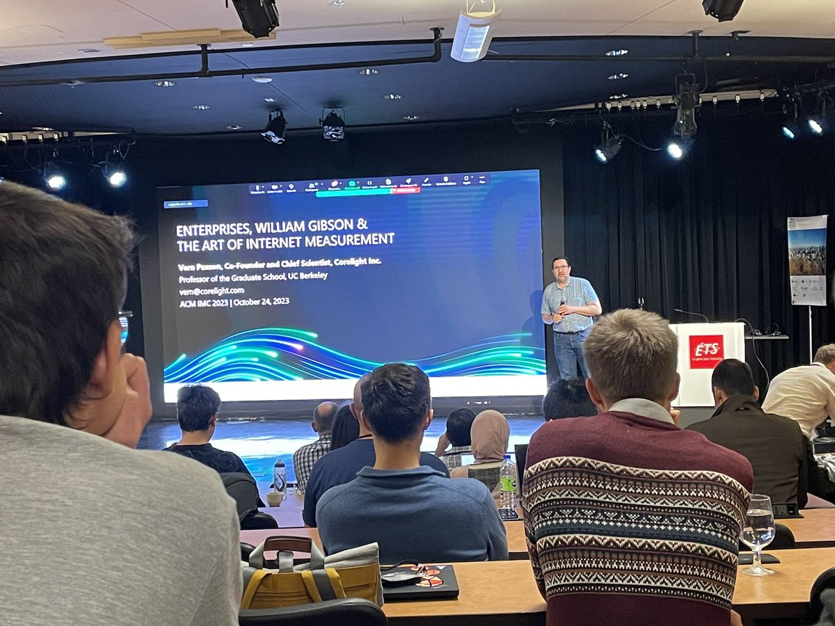 Keynote by Vern Paxson at #IMC2023 !