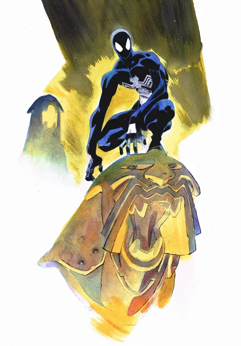 #SpiderMan  inks / watercolor