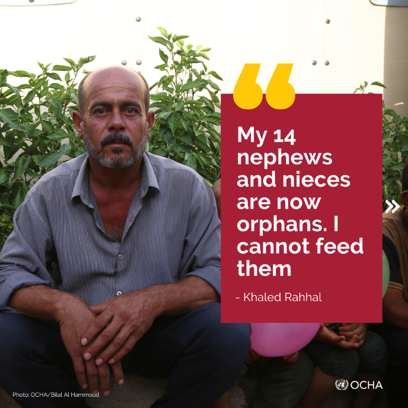 UNOCHA's tweet photo. Far from the spotlight, hostilities are escalating in north-west #Syria, with dire consequences.

More than 120,000 people have been displaced. Two dozen health facilities have been impacted by shelling and airstrikes.

Humanitarians are providing relief to affected communities.