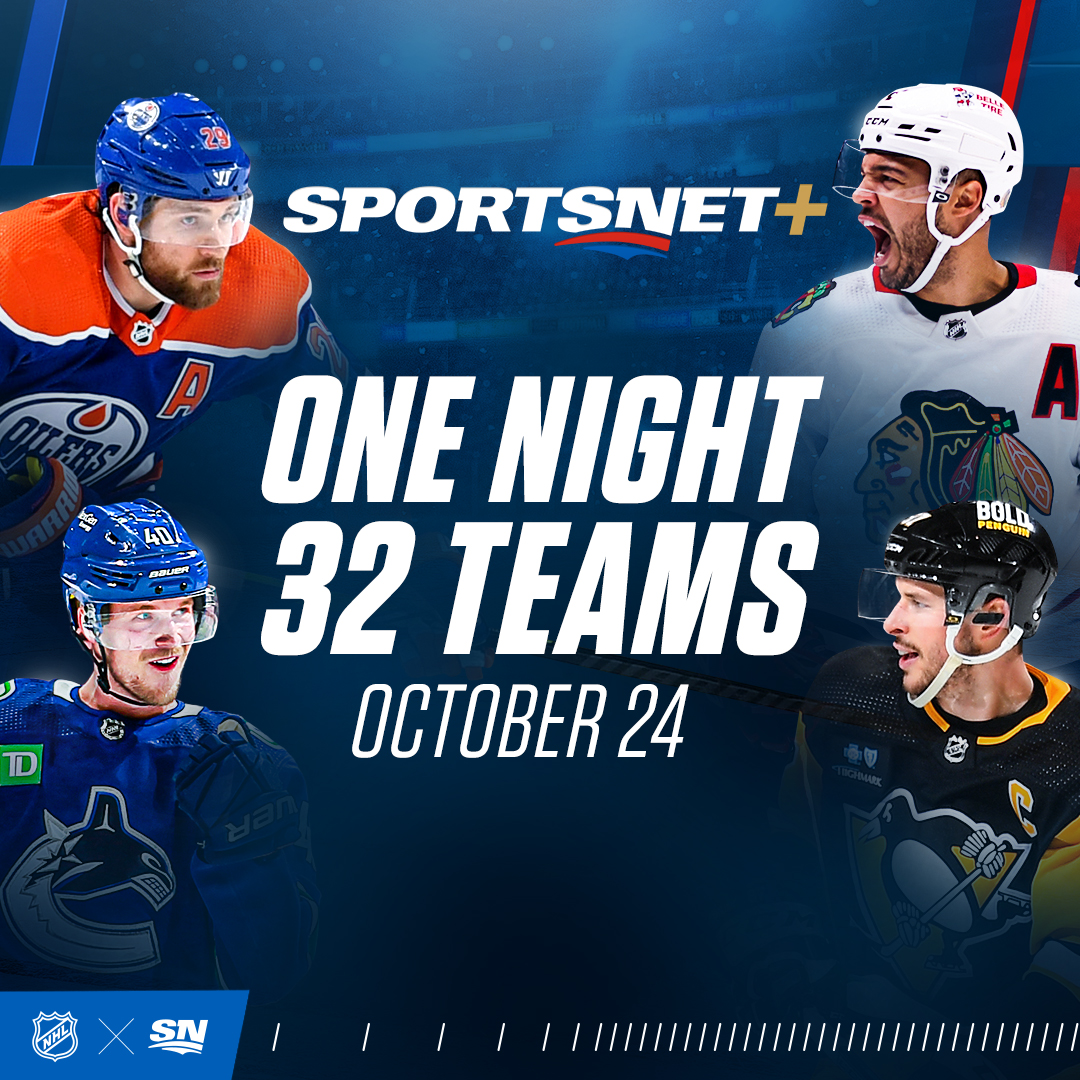 🚨🏒 CONTEST ALERT! 🏒🚨 All 32 @NHL teams are in action tonight & you can catch every matchup on @Sportsnet+ PREMIUM! 📺📱 We're giving away one 12-month PREMIUM subscription! Follow us & repost to enter, we'll DM a winner at 6pm ET tonight 🥳