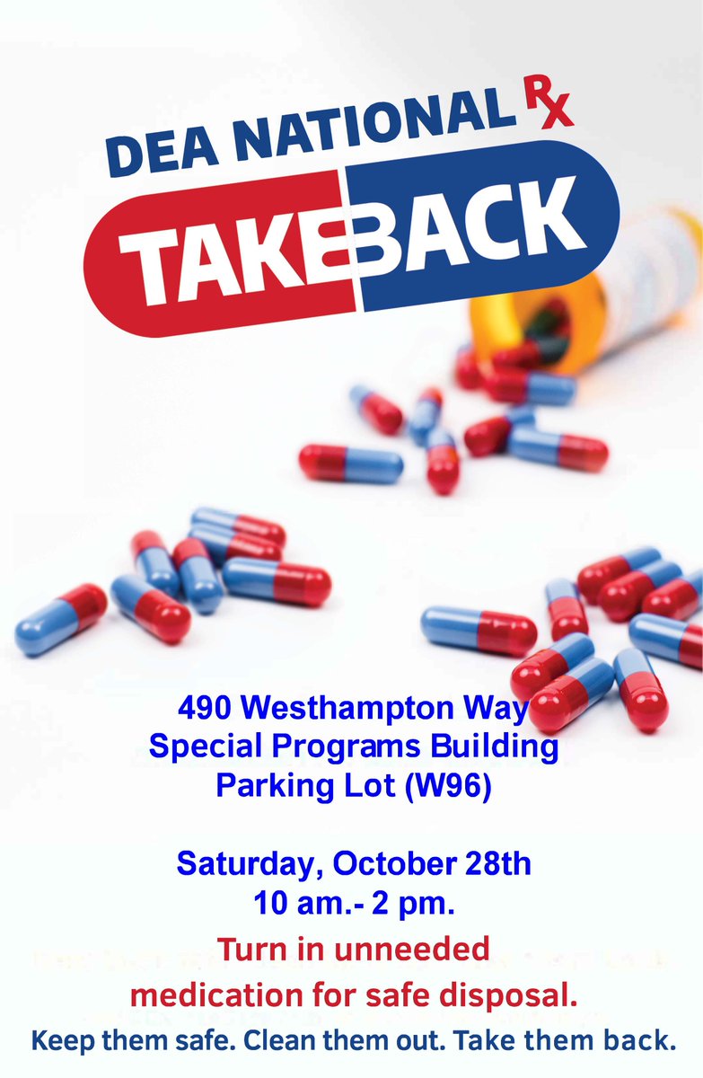 It is Homecoming week, Spiders! But in 4 days, it is also #TakeBackDay that offers a safe and free opportunity for communities nationwide to dispose of old medications discreetly. On October 28th, from 10 a.m. to 2 p.m., bring your unused prescription drugs to the SPB lot (W96)