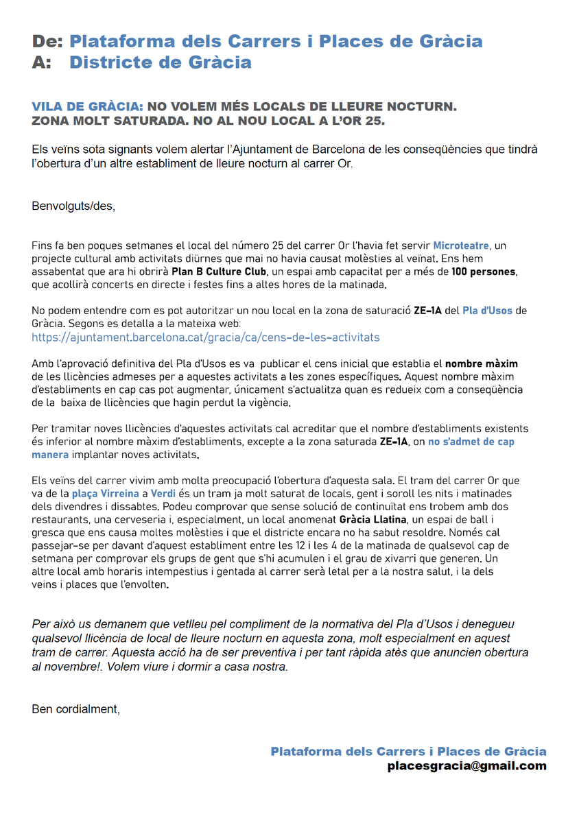 <a href="/ERC_gracia/">ERC Gràcia 🎗</a> <a href="/CUPGracia/">CUP Gràcia</a> <a href="/Bcn_Gracia/">BCN Gràcia</a> <a href="/indepe_gracia/">L'independent de Gràcia</a> <a href="/graciaonvas/">Gràcia, cap a on vas?</a> <a href="/AAbaceria/">#AbaceriaRespira</a> <a href="/pscgracia/">PSC Gràcia</a> <a href="/femis_de_gracia/">Feministes de Gràcia</a> <a href="/GraciaEnComu/">Gràcia en Comú</a> <a href="/GUBBarcelona/">Guàrdia Urbana Barcelona</a> <a href="/Diamant_Gracia/">Plaça del Diamant (Gràcia)</a> <a href="/VioletaDeGracia/">La Violeta de Gràcia</a> <a href="/olga_hm/">Olga HM 🎗</a> <a href="/HabitatgeGracia/">Sindicat d’Habitatge de Gràcia</a> <a href="/A_RosaDeFoc/">Ateneu Rosa de Foc</a>