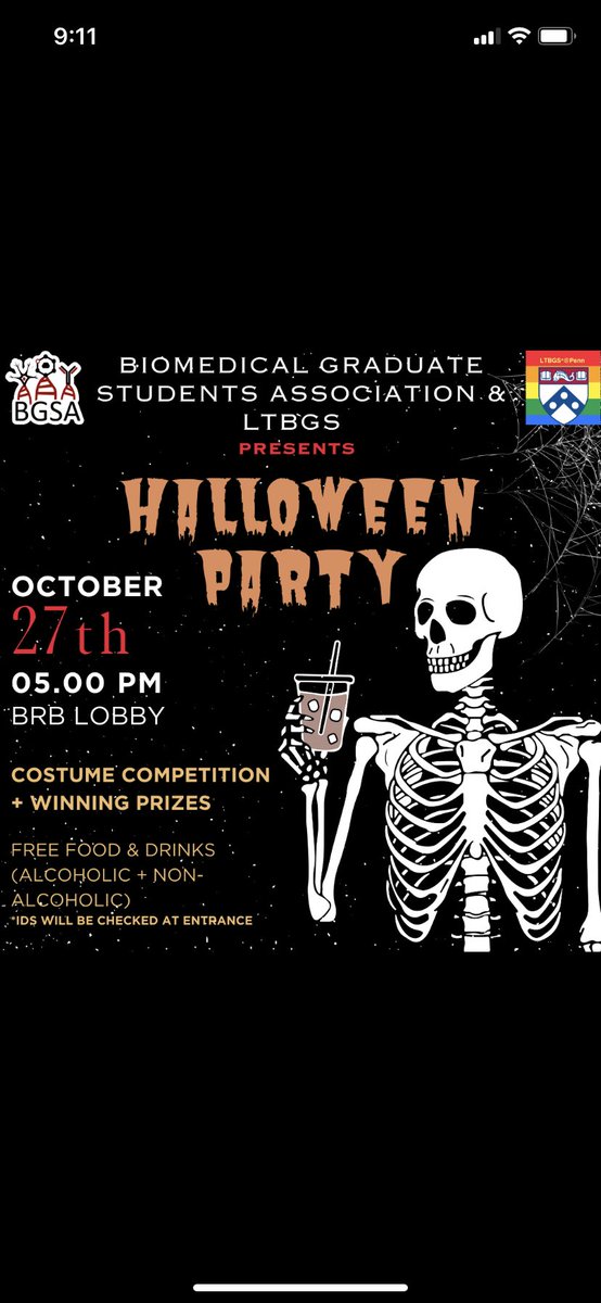 Boo! Join us and BGSA for a Halloween party on Friday!  👻👻