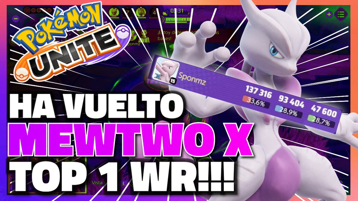 sponmz's tweet photo. REVIENTA Y TANQUEA!!! la MEJOR BUILD de MEWTWO X😱​Pokemon Unite 

🔴https://t.co/gm35c4tPCp🔴

#PokemonUNITE #pokemon https://t.co/5kO26CrW5c