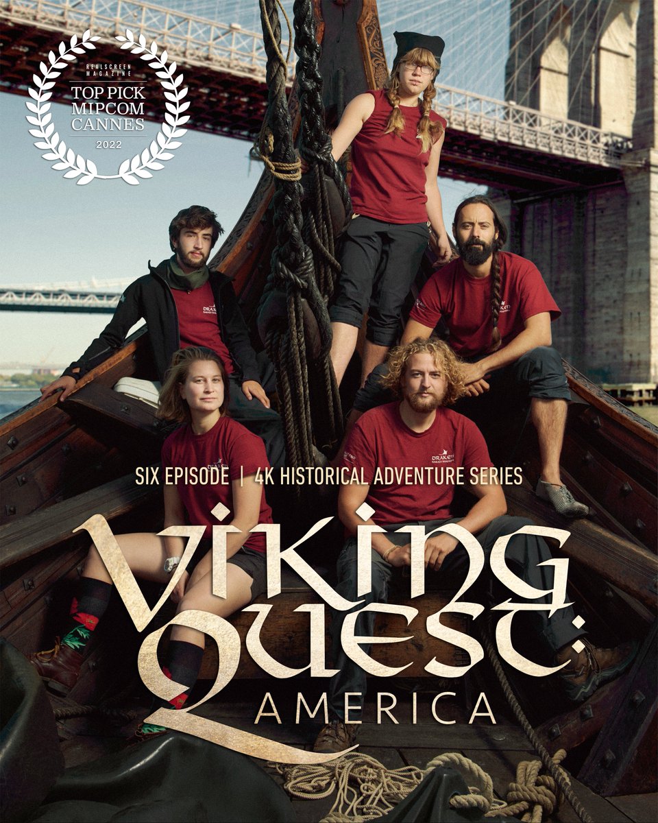📣 Big news for history enthusiasts and adventure seekers! The Draken Harald Hårfagre, the largest Viking ship of our time, takes the spotlight in a mesmerizing TV series, "Viking Quest: America." Follow the journey of a lifetime from construction to conquest. Coming soon to