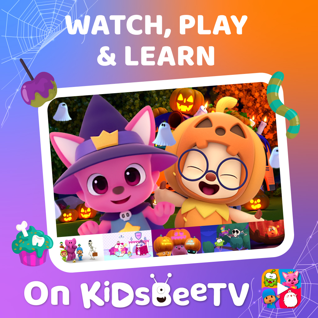 Find Halloween season specials of kids’ favorite cartoons and spooktacular games on KidsBeeTV! 🎃🐈‍⬛👻🔮 To watch, play and learn!
Join the fun now with a special discount: kidsbeetv.com

#Halloween2023 #kidsapps #kidsHalloween #learningapps #videosforkids