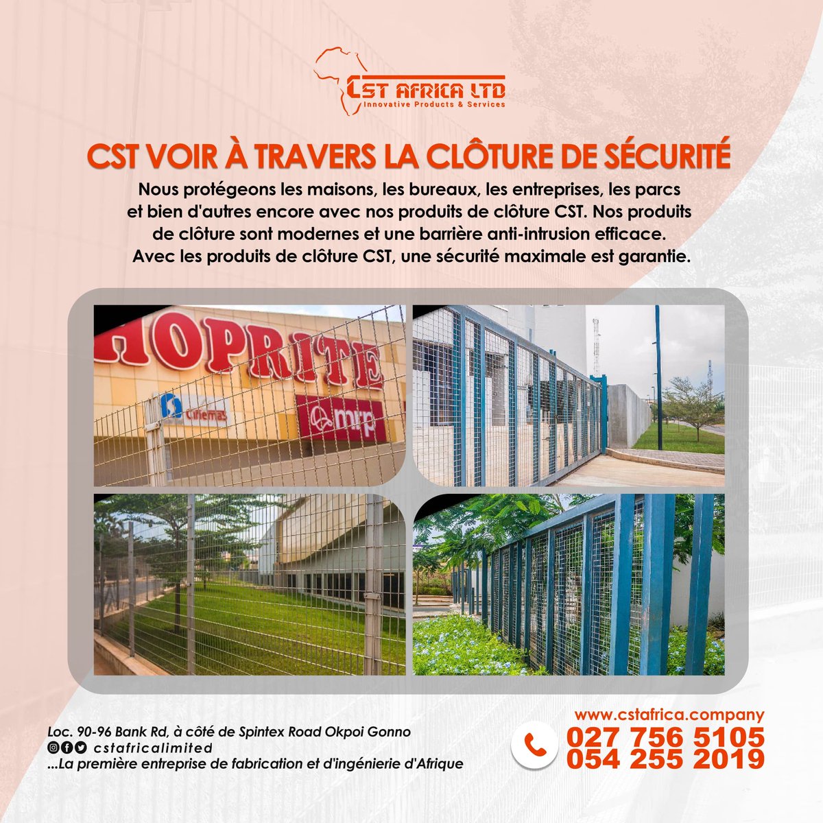 cstafricaltd's tweet photo. CST SEE THROUGH FENCE
#CSTSecurityProducts 
#Besecured
#safetyisparamount https://t.co/VJhub811Q0