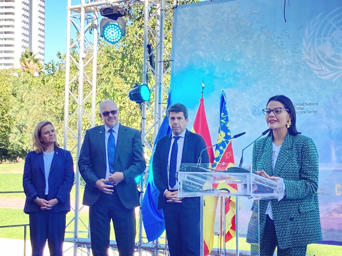 UNWTO's tweet image. 🌍UNWTO Executive Director @NataliaBayona played a prominent role at the official UN Day celebrations in Spain focussing on &quot;Youth 4.0: A connected and sustainable future in the digital age&quot; Empowering the next generation for a sustainable tourism future is at the heart of #UNWTO
