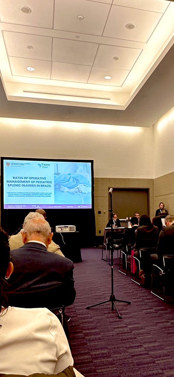 🗣️👇Amazing study presented by @ayla_gerk at #ACS2023 🔍 

In the 🇺🇸, only 5% of kids with splenic injuries undergo surgery

In Brazil 🇧🇷? Over 51%! 

The adoption of Non-Op management varies between HICs and LMICs. 

We need more such work 🙌

#Pediatricsurgery #Globalsurgery 💡