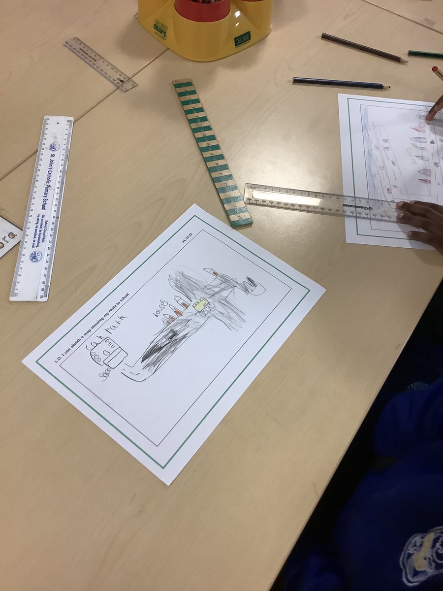 1B_stjohns's tweet photo. In Geography, we have been learning all about our local area. Today, we have created sketch maps of our journeys to school ✏️ 🗺 https://t.co/FIm3Ds0VGg