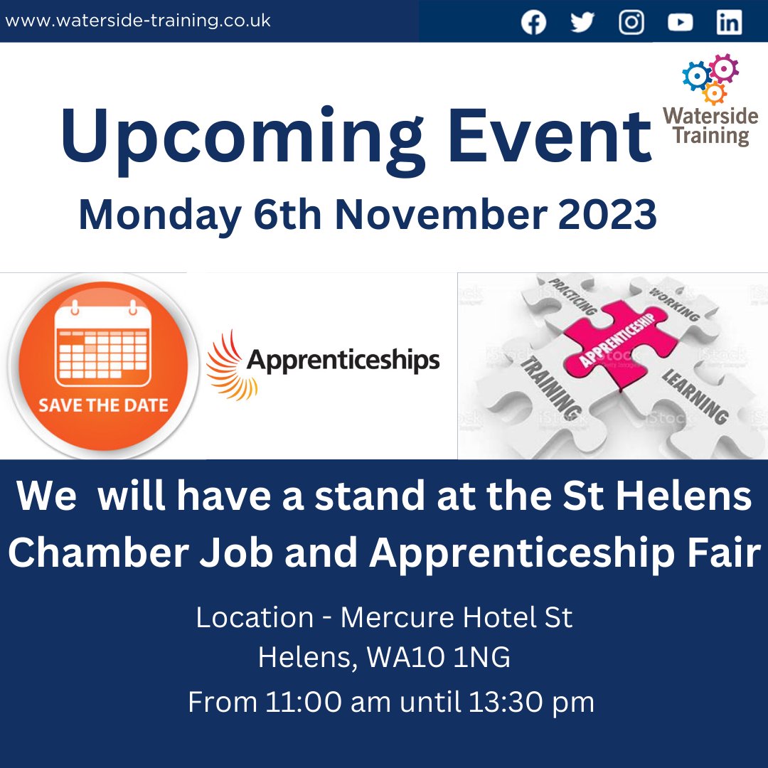 We will be attending <a href="/sthelenschamber/">St Helens Chamber</a> next Job and Apprenticeship Fair on the 6th November.

If you are interested in our apprenticeships for 2024, why not come down and find out more information on what we have to offer 👏

 #mechanicalengineering #electricalengineering