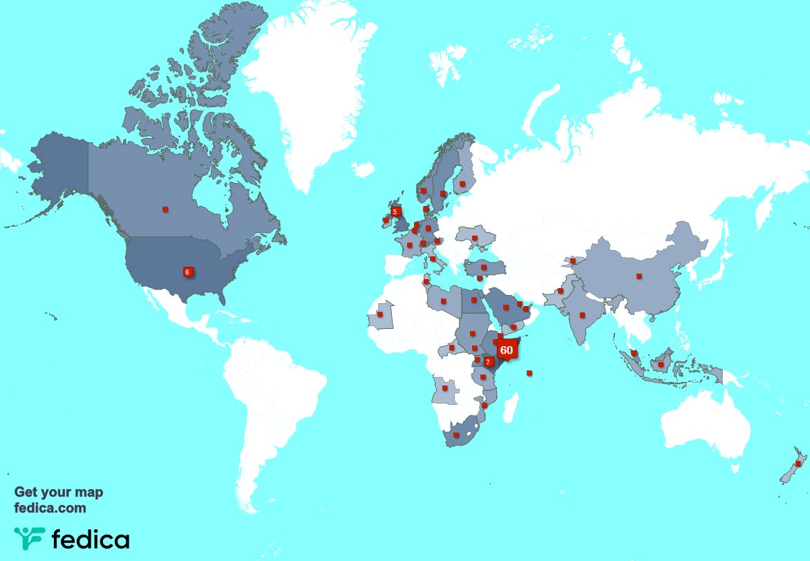 Special thank you to my 1 new followers from Somalia last week. fedica.com/!AbdulbasidMay…
