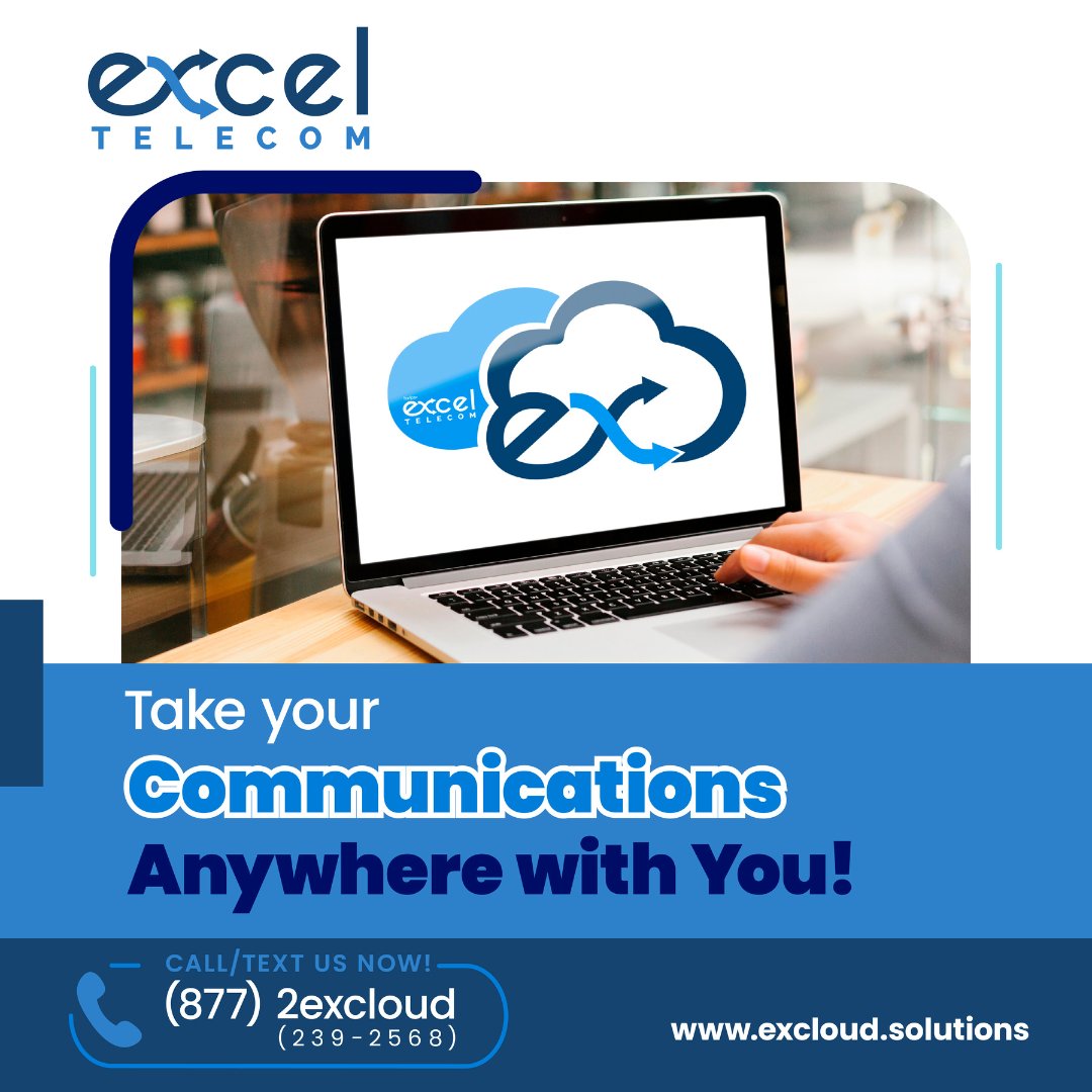 ExcelTelecominc's tweet image. ExCloud is a fully encrypted phone system that allows you to connect up to 5 devices per line, no matter where you are. It also unifies your whole business communications! 

Check it out at the link below!

exceltelecom.com/en/solutions/c…  

#excloud #businesscommunications #cloudphones