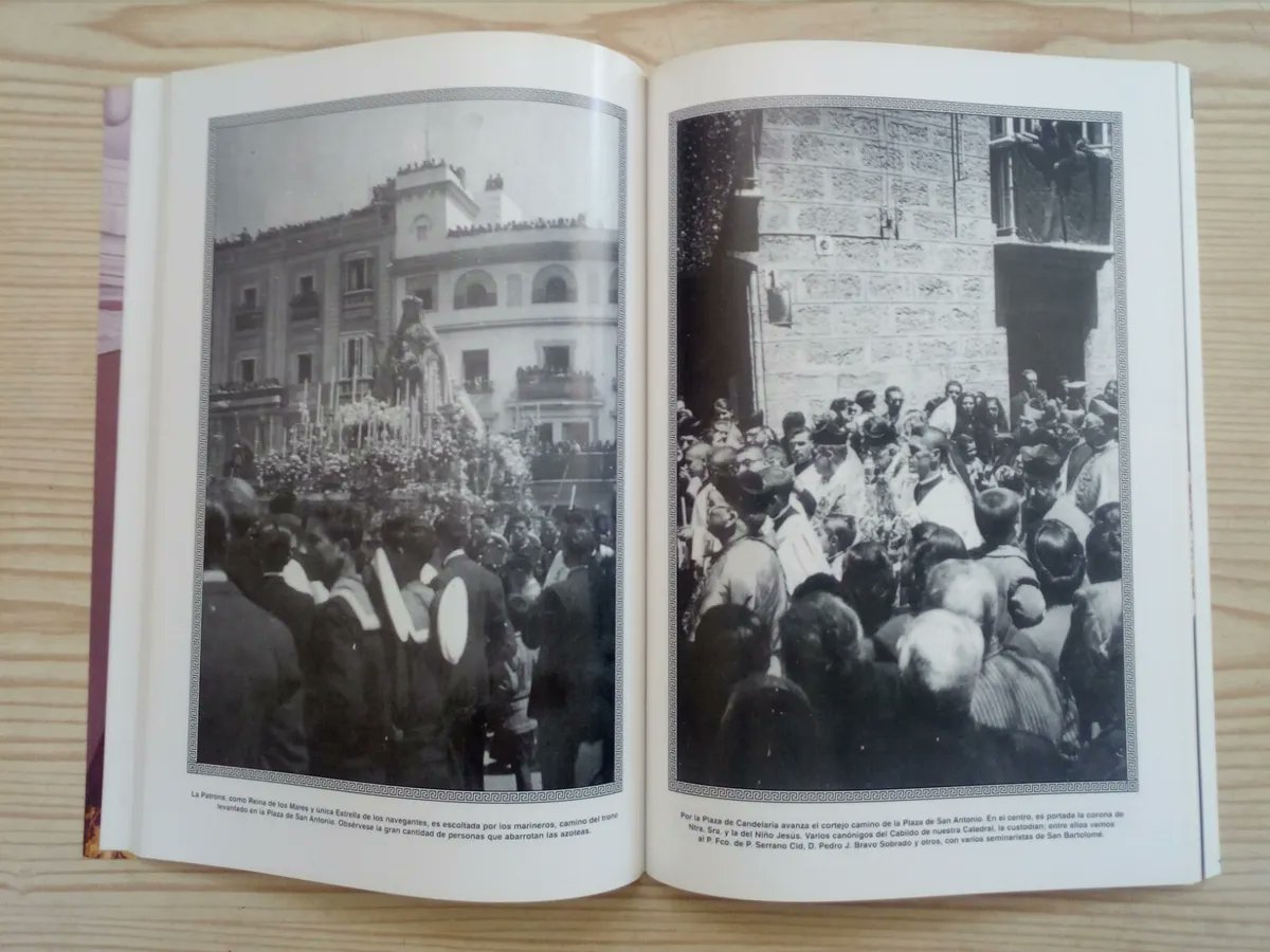 JPidre's tweet photo. @MentideroCofrad @NazarenodeCadiz @cofr_expiracion @laspenascadiz Cincuentenario, libro sobre la coronación canónica de la Virgen del Rosario. https://t.co/hOho3v8POU